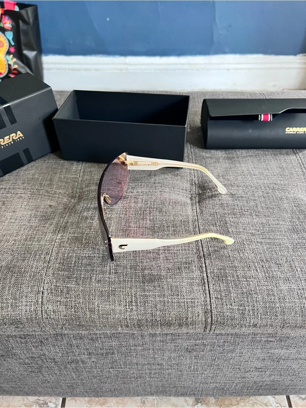 Carrera Women’s Shield Sunglasses (Flaglab 12) in Purple and Pink Gradient
